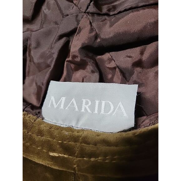 Vintage Brown Velvet Marida 70s Hat Cap Beret - Picture 7 of 9
